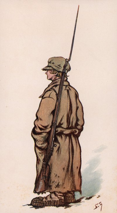 Joven soldado del Ejército Rojo, Guerra Civil Rusa de Boris Vasilievich Zvorykin