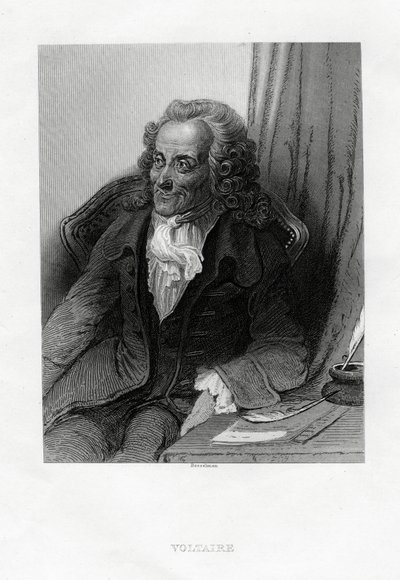 Voltaire, escritor, ensayista, deísta y filósofo de la Ilustración francesa de Bosselman
