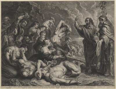 Moisés y la Serpiente de Bronce de Boëtius Adams Bolswert, after Sir Peter Paul Rubens