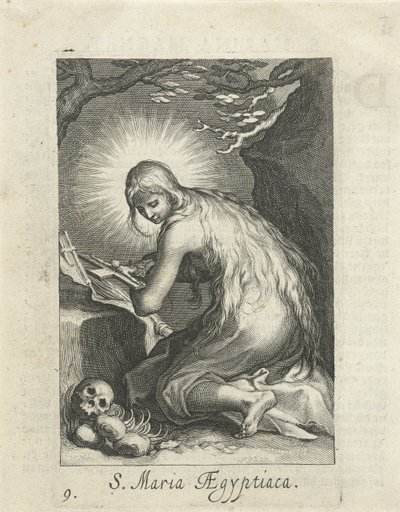 Santa María de Egipto como Hermitess S. Maria Aegyptiaca (título sobre objeto) Hermitesses (título de la serie) Sacra Eremus Ascetriarum (título de la serie) de Boëtius Adamsz. Bolswert