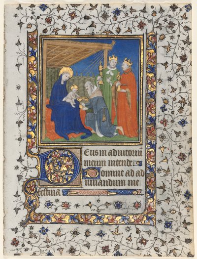 Bifolio de un Libro de Horas: Adoración de los Magos de Boucicaut Master