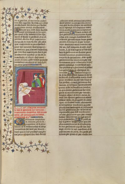 La putrefacción de la carne del emperador moribundo Galerio de Boucicaut Master