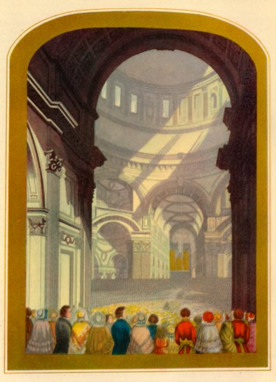 Un servicio en la Catedral de San Pablo, c. 1850, 1947 de Bradshaw and Blacklock