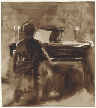 Pianista a la luz de las velas de Bramine Hubrecht