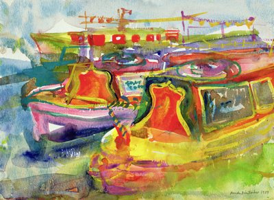 Barcos en el canal, 1989 de Brenda Brin Booker