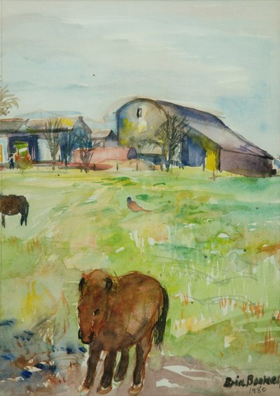 Poni en el Prado de la Granja, East Green, 1980 de Brenda Brin Booker