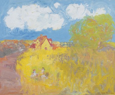 Cabaña de verano, nubes blancas de Brenda Brin Booker
