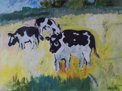 Jóvenes Bueyes en un Prado, 1982 de Brenda Brin Booker