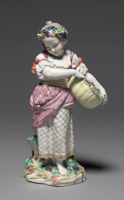 Figura de otoño de las Cuatro Estaciones, c. 1775 de Bristol Porcelain Factory