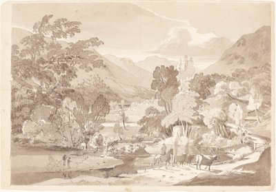Un Paisaje Montañoso de British 19th Century