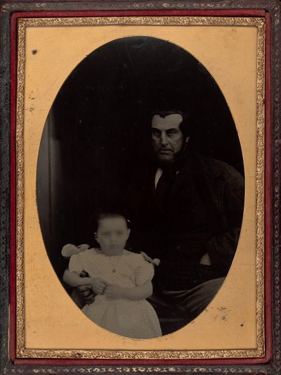 Retrato de un padre y una hija de British 19th Century