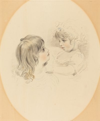 Dos niños de British 19th Century after George Henry Harlow