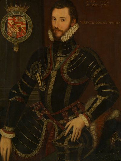 Retrato de Walter Devereux 1539-1576, Primer Conde de Essex, fechado en 1572 de British Painter.