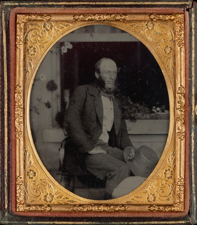 Retrato de hombre,c. 1860 (foto) de British Photographer