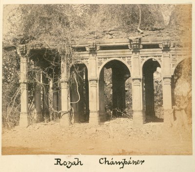 Rozah, Champaner, c.1875 (fotografía en b/n) de British Photographer