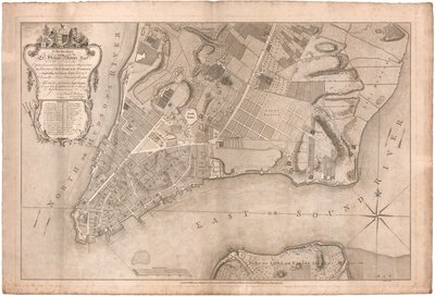 Plano de la ciudad de Nueva York por Ratzer de British School