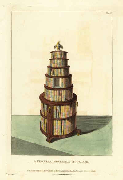 Una librería circular móvil de British School