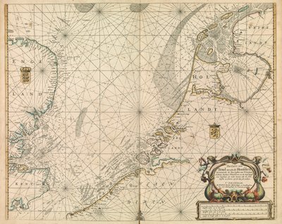 Carta del Mar del Norte y de la costa neerlandesa de British School