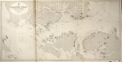 Mar de China SINGAPORE STRAIT Por el Comandante de Estado Mayor JW Reed Navg Lieuts TH Tizard... Asistido por los Oficiales del HMS Rifleman 1865-69 de British School