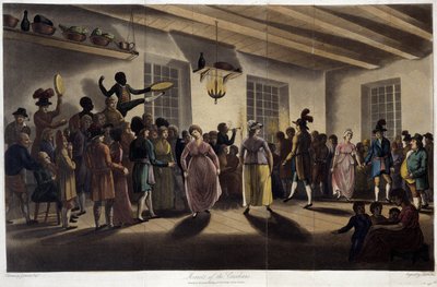 Danse, le menuet; en "Travels through Canada", por George Heriot, ed. Londres de British School