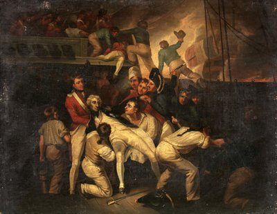 Muerte de Nelson, c.1820 (óleo sobre lienzo) de British School