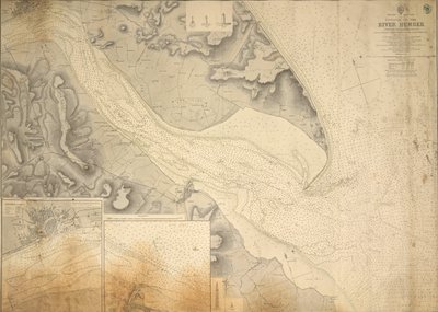 Entrada de la costa este de Inglaterra en el río Humber inspeccionada por el Capitán de Estado Mayor J. Parsons, Royal Navy de British School