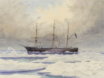 El HMS Discovery en el Ártico de British School