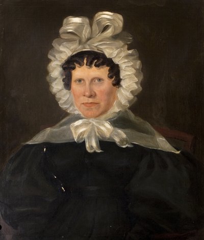 Sra. Rebekah Franklin, esposa del reverendo Francis Franklin, finales de la década de 1840 (óleo sobre lienzo) de British School