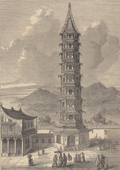 Torre de porcelana de Nanjing (grabado) de British School