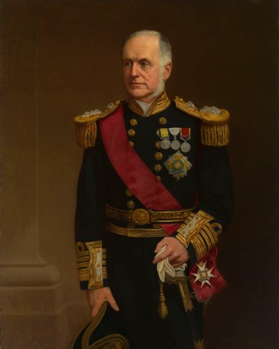 Retrato del almirante Sir Richard Vesey Hamilton (1829-1912) de British School