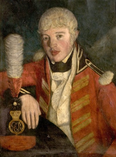 Retrato de un oficial, c.1806 (óleo sobre lienzo) de British School