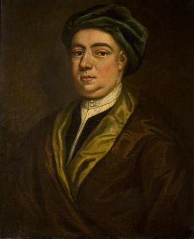 Retrato de un caballero desconocido (una vez se dijo que era un autorretrato de Hogarth), 1730s de British School