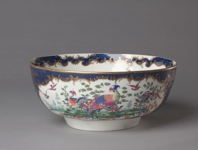 Tazón de Ponche, Fábrica de Porcelana de Worcester, c.1770 de British School