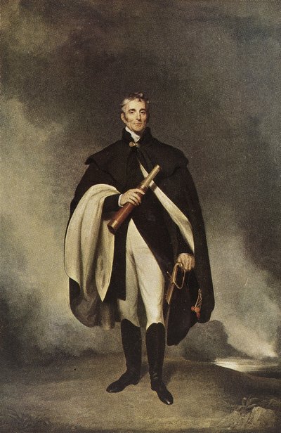 El Duque de Wellington K. G., finales del siglo XVIII-XIX (semitono) de British School