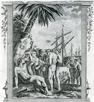 La primera entrevista de Cristóbal Colón con los nativos de América de British School