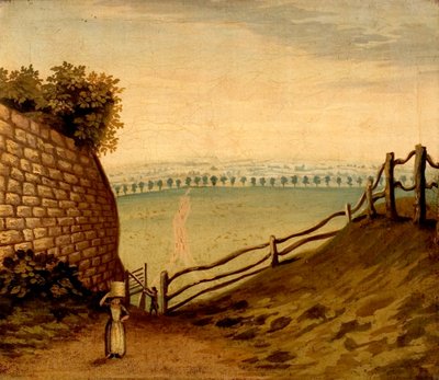 Vista del sendero a Lenton a través del parque de Nottingham, c.1795 de British School
