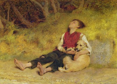 Su único amigo (óleo sobre lienzo) de Briton Riviere