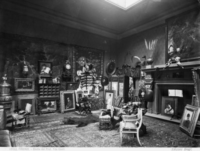 El estudio del pintor y profesor Tito Conti, Florencia (foto en blanco y negro) de Brogi Brogi