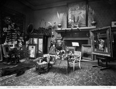 El estudio del pintor y profesor Tito Conti, Florencia de Brogi Brogi