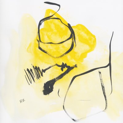 Figura abstracta amarilla de Bronwyn Baker
