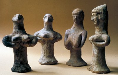 Figurillas de Asera, Cananea, 999-600 a.C. (arcilla) de Bronze Age