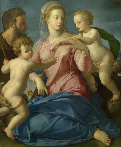 La Sagrada Familia con el Niño San Juan Bautista (Madonna Stroganoff) de Bronzino