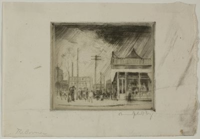 Chicago - La esquina, 57 y Stony Island Ave. de Bror Julius Olsson Nordfeldt