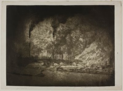 Chicago - Illinois Steel Co., calle 92. de Bror Julius Olsson Nordfeldt