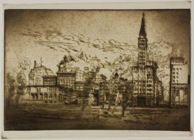 Chicago - La Torre Montgomery Ward de Bror Julius Olsson Nordfeldt