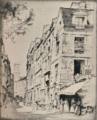 Cour des Halles, Rue St Jacques, 1915 de Bror Julius Olsson Nordfeldt