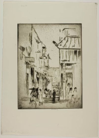 San Francisco - Barrio chino de Bror Julius Olsson Nordfeldt