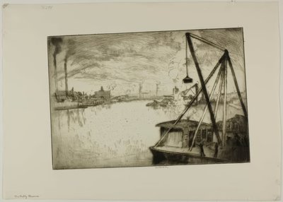 El Muddy Maumee, Toledo, Ohio de Bror Julius Olsson Nordfeldt