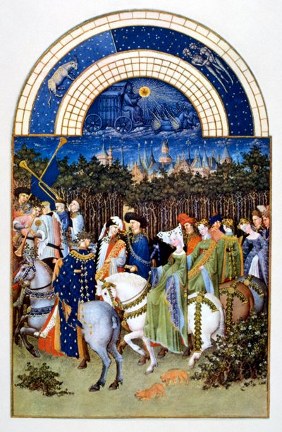 Mayo" de "Les Très Riches Heures du Duc de Berry" ("Las muy ricas horas del duque de Berry") de Brothers Limbourg