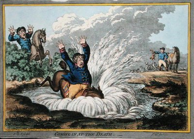 Llegando a la muerte, grabado por James Gillray (1757-1815) publicado por Hannah Humphrey en 1800 de Brownlow (after) North